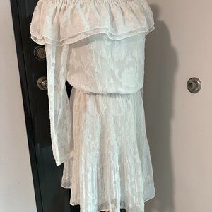 Michael Kors White Chiffon Dress Small